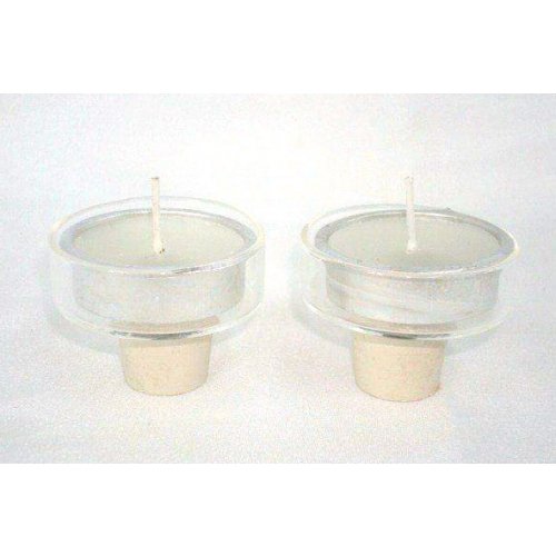 Pair of Tea Light Holder with rubber plug