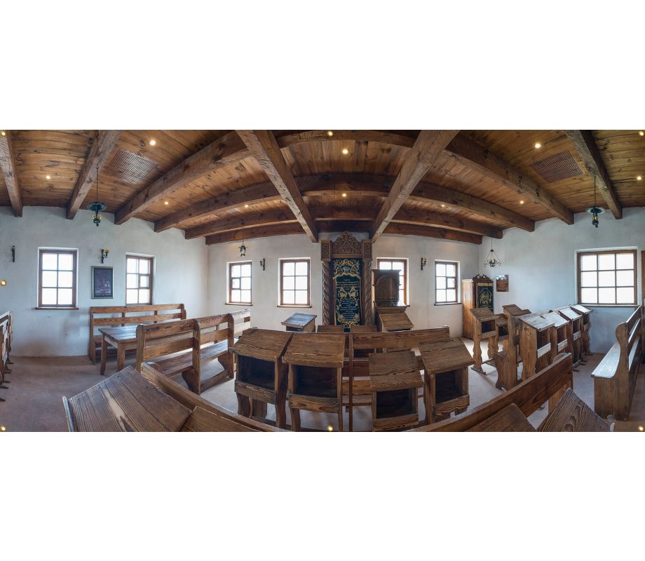 Panoramic Baal Shem Tov Synagogue Sukkah Single-Wall Panel 16 ft Width