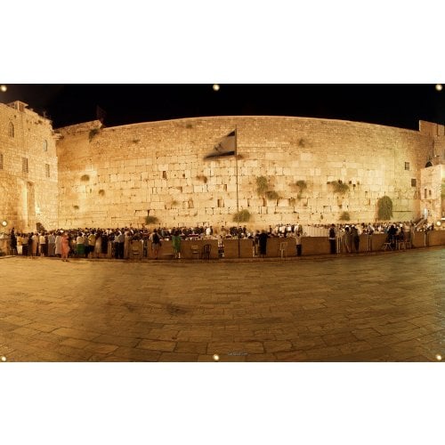 Panoramic Kotel Western Wall Sukkah Single-Wall Panel 12 ft Width