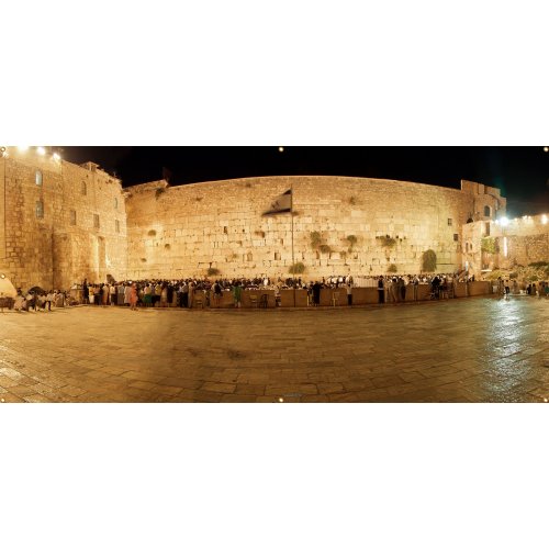 Panoramic Kotel Western Wall Sukkah Single-Wall Panel 16 ft Width