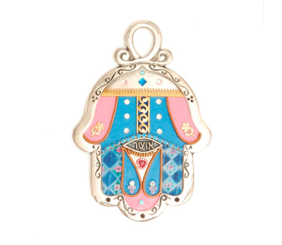 Pastel Shades Wall Hamsa by Ester Shahaf