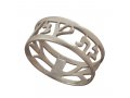 Personalized Hebrew Name Silver Ring - Ancient Papercut Style