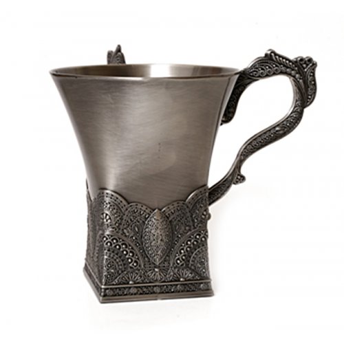 Pewter Filigree Wash Cup Netilat Yadayim