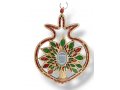 Pomegranate Home Blessing with Tree of Life and Colored Stones - Language Options