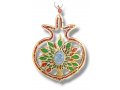 Pomegranate Home Blessing with Tree of Life and Colored Stones - Language Options