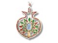 Pomegranate Home Blessing with Tree of Life and Colored Stones - Language Options