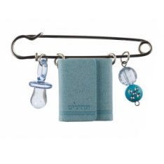 Psalms Tehillim Pin for Baby Crib, Carriage or Stroller - Light Blue