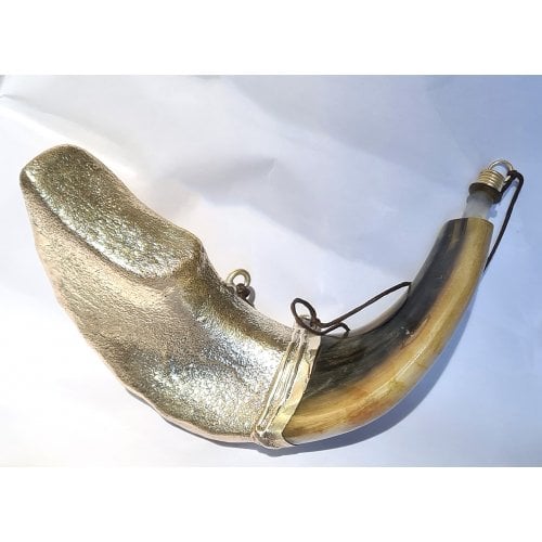 Rams Horn Shofar for Anointing Oil - Lions Jerusalem Design