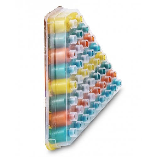 Ready to Light Chanukah Menorah Set, Pre filled With Gel Oil - Colorful Medium