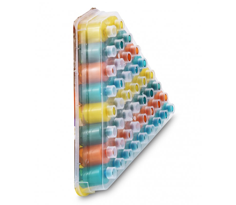 Ready to Light Chanukah Menorah Set, Pre filled With Gel Oil - Colorful Medium