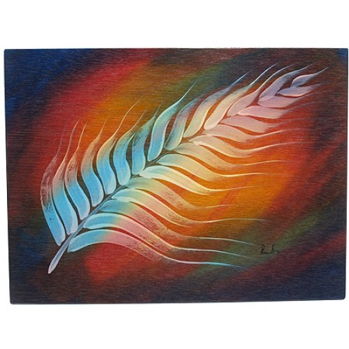 Rectangular Placemat White Plume by Kakadu Art