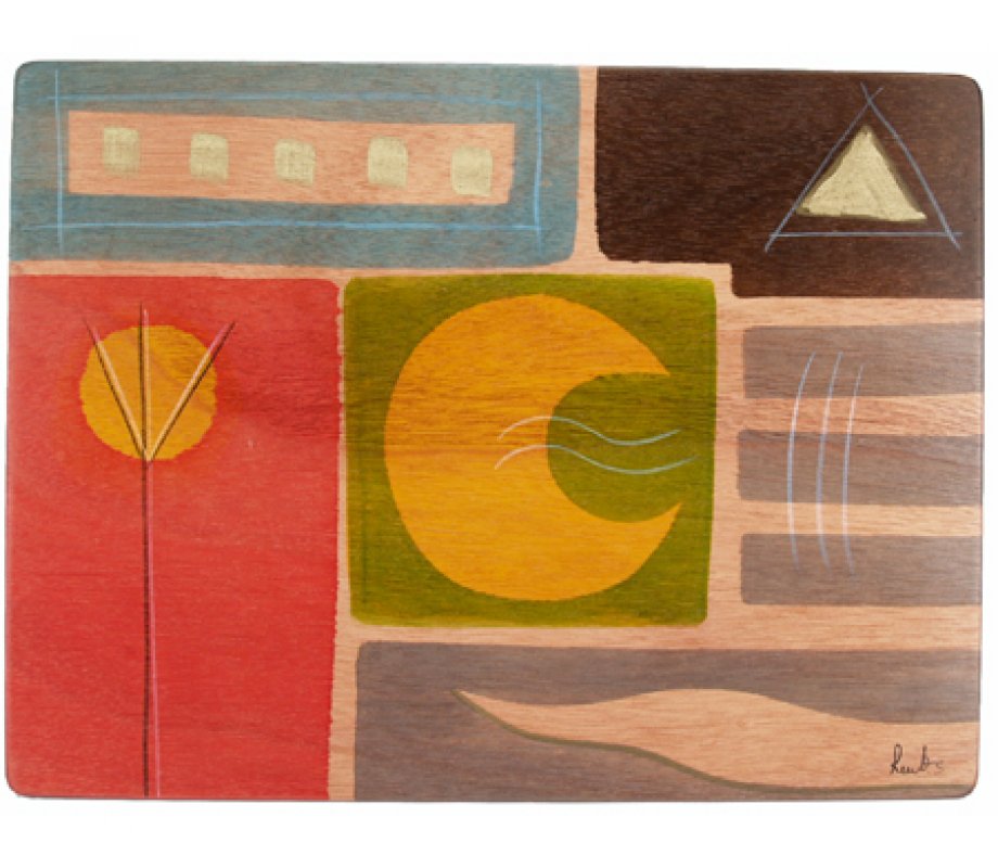 Rectangular Placemat Yellow Moon by Kakadu Art