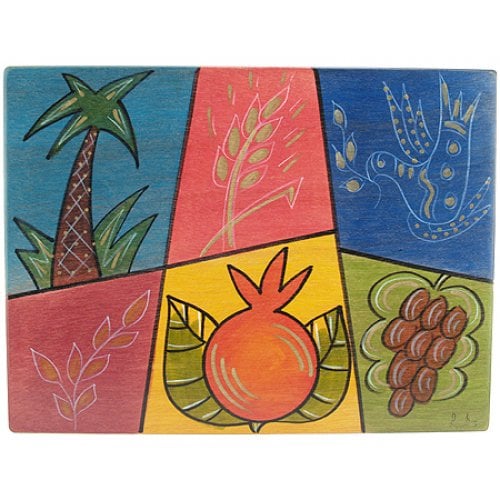 Rectangular Wood Placemat - Seven Species Design by Kakadu