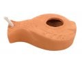 Replica of Ancient Biblical Clay Oil Lamp - Decorative Vine Engravings