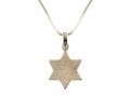 Rhodium Antique Finish Star of David Jerusalem Necklace