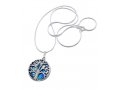 Roman Glass 925 Sterling Silver Tree of Life Pendant Necklace