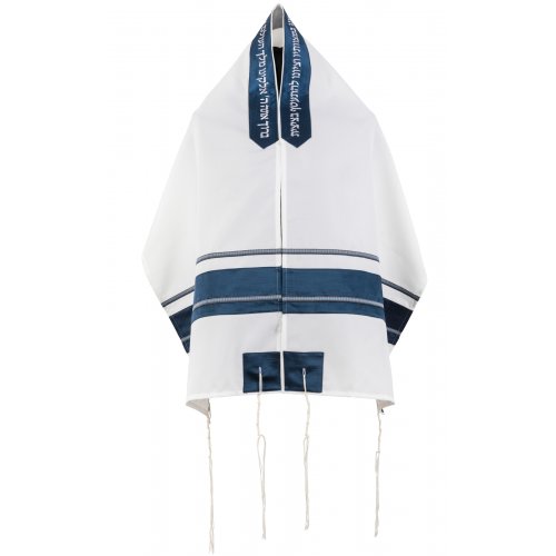 Ronit Gur Tallit Set with Elegant Blue Stripes