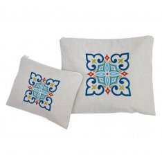 Ronit Gur Tallit and Tefillin Bags Set, Linen Like Oriental Design