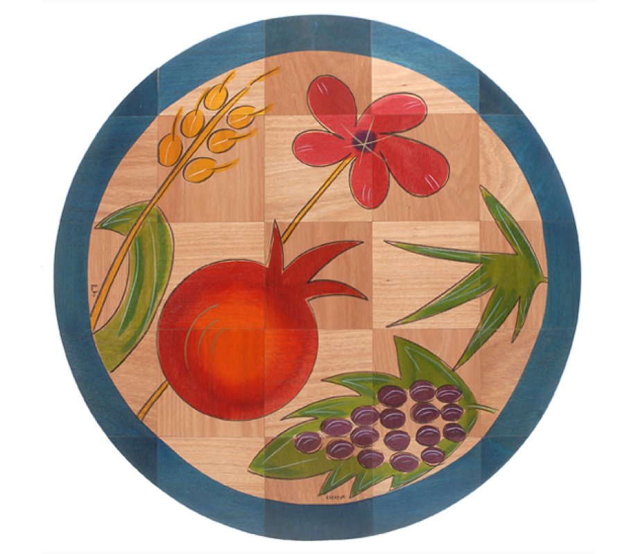 Round Floor Mat Holy Plants by Kakadu Art