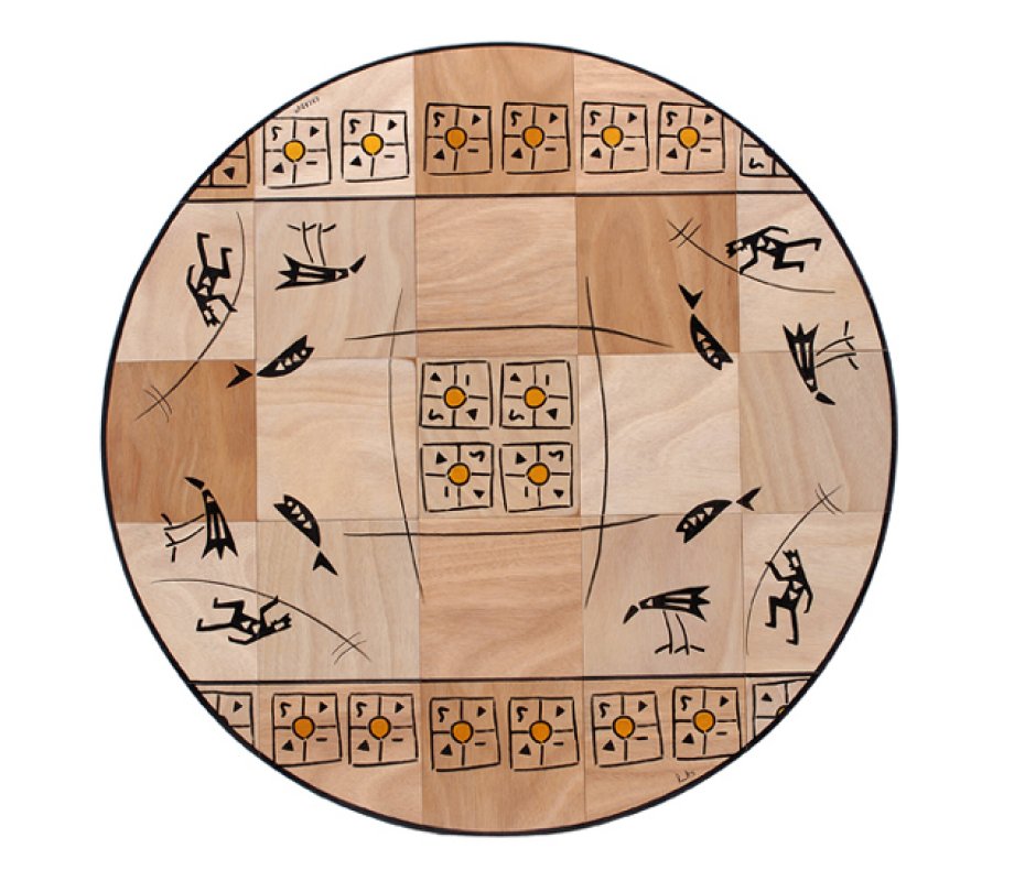 Round Floor Mat Teva by Kakadu Art