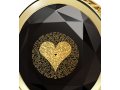 Round Onyx I Love You Pendant In Gold Frame - In 120 Languages