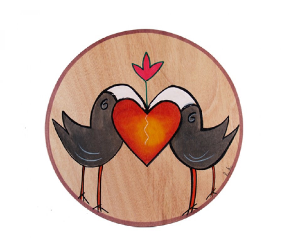 Round Place Mat by Kakadu Art - Love