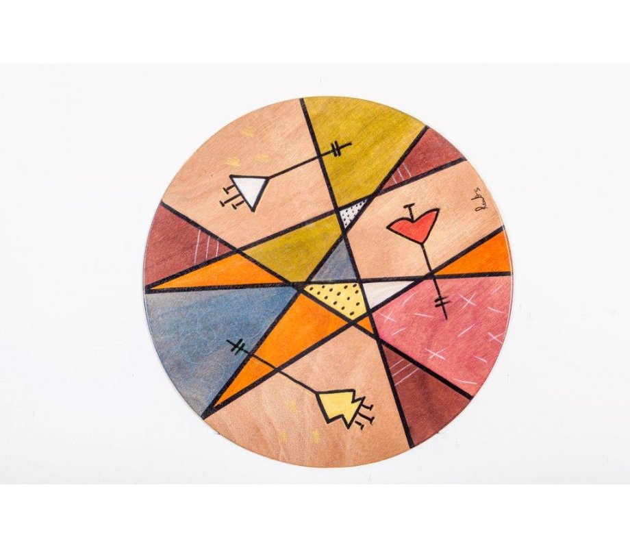 Round Placemat Earth by Kakadu Art