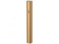Rounded Gold Matte Aluminum Mezuzah Case with Side Channels - Various Sizes