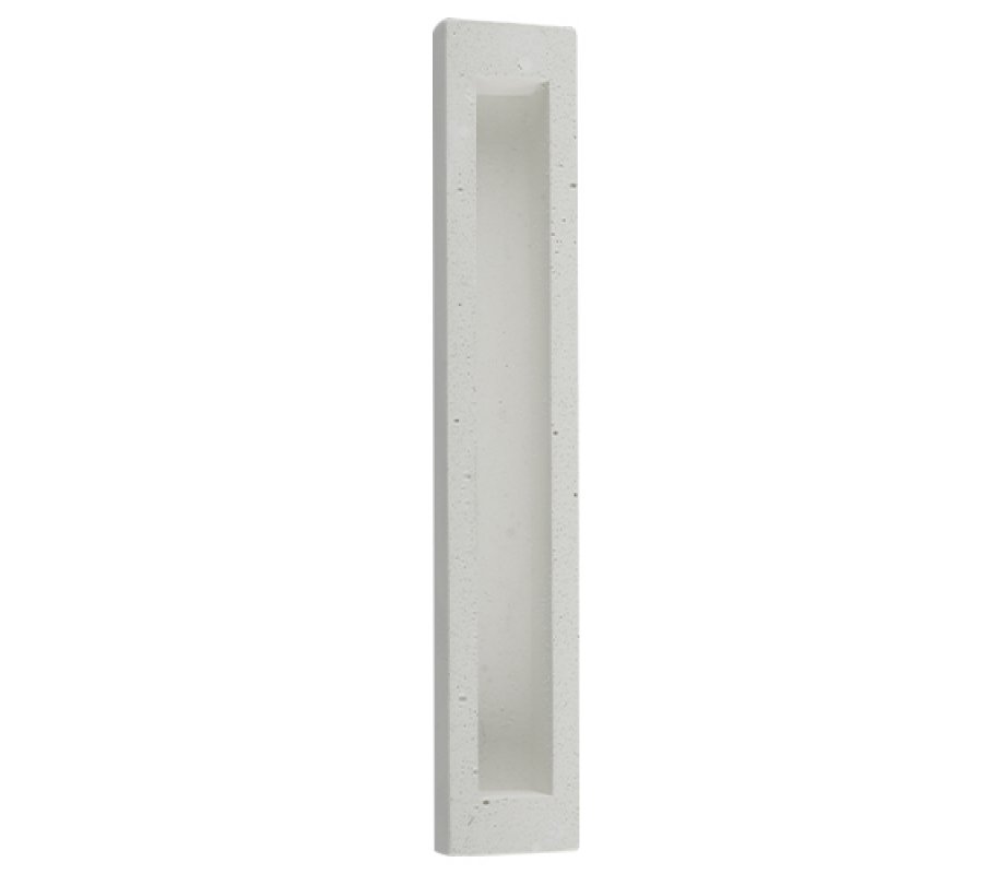 Rounded Light Gray Polyresin with Stone Effect Mezuzah Case – Silver Shin