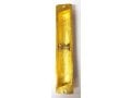 Rounded Mezuzah Case with Gleaming Breastplate and Menorah - Teal and Gold