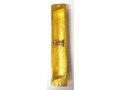 Rounded Mezuzah Case with Hoshen Breastplate and Menorah Design - Maroon