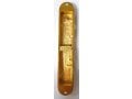 Rounded Mezuzah Case with Star of David and Jerusalem Design - Gold and Blue