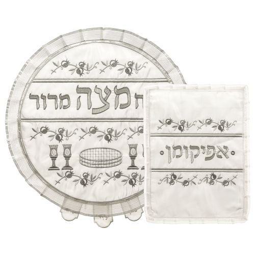 Satin Matzah and Afikoman Cover Set