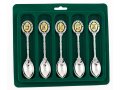 Set of 5 Spoons with Revolving Breastplate Design Handle