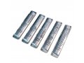 Set of Five Small Mezuzah Cases with Judaic Motifs, Nickel - 4
