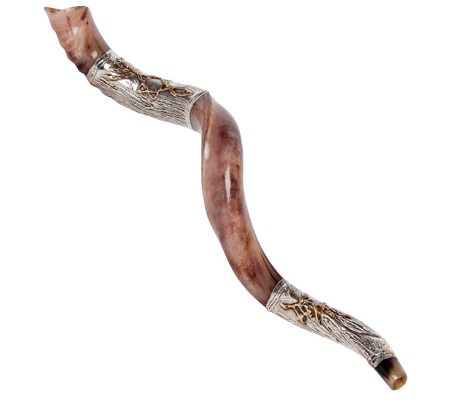 Seven Branch Menorah Star of David Sterling Silver Yemenite Shofar