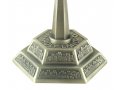 Seven Branch Menorah with Jerusalem Images, Pewter - Option 5.3