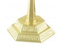 Seven-Branch Menorah with Jerusalem Images, Gold - Option: 5.3