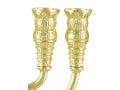 Seven-Branch Menorah with Jerusalem Images, Gold - Option: 5.3