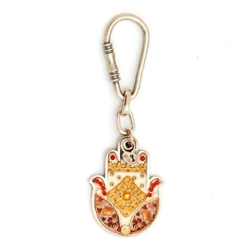 Shades of Gold Hamsa Keychain by Ester Shahaf