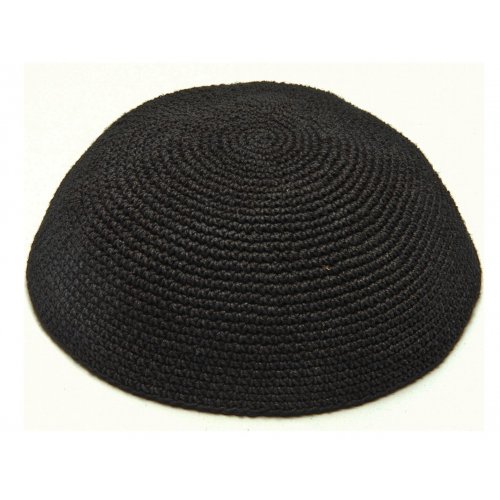 Sheer Black knitted Kippah