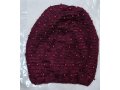 Short Length Womans Lined Snood  Small Crocheted Stitch with Beading