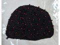 Short Length Womans Lined Snood  Small Crocheted Stitch with Beading