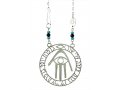 Shraga Landesman Ben Porat Yossef Hamsa Necklace - Nickel Silver