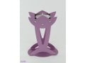 Shraga Landesman Flower Shaped Raised Candle Holders - Violet