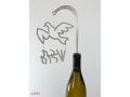 Shraga Landesman Silver Wine Bottle Stopper - Shabbat Shalom Dove