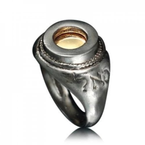 Silver & Gold Five Metal Ring for Bounty and Success by HaAri