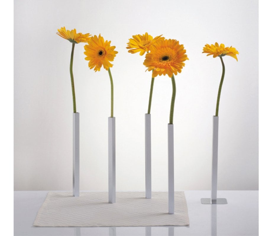 Silver Aluminum Magnetic Vase