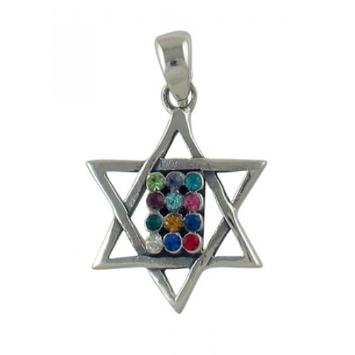 Silver Breastplate Star of David Pendant