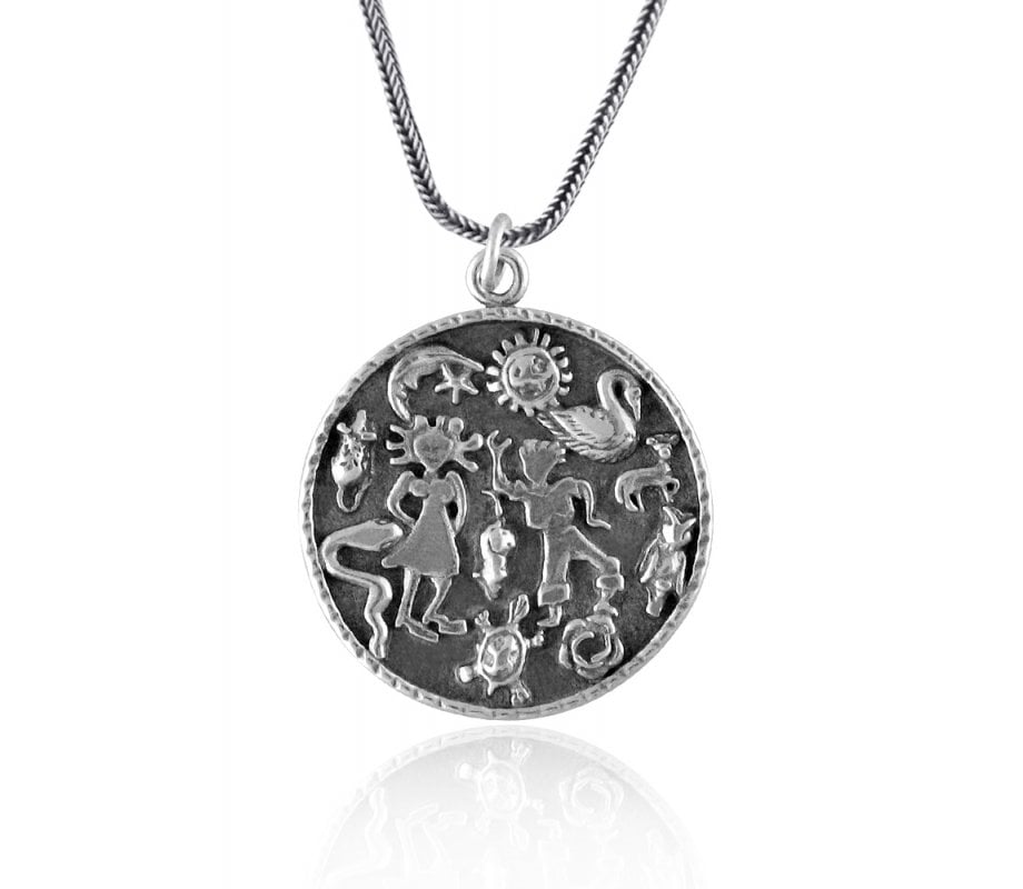 Silver Days of Creation Pendant by Golan Studio